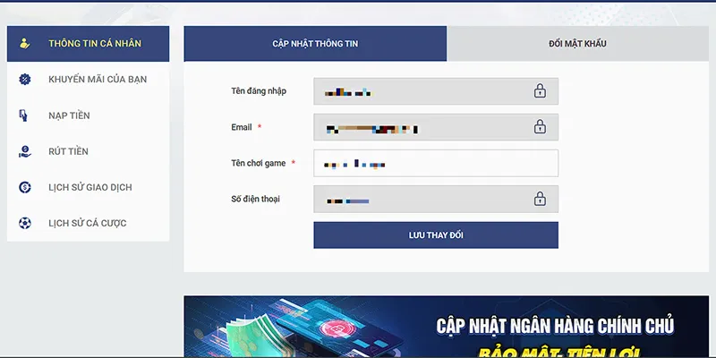 Giao diện xác minh chính chủ tài khoản sky88.social